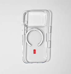 Slim Clear iPhone Air Case with Royal Blue MagSafe Ring - Telephone Box | The Iconic Slim