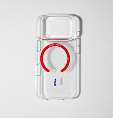Slim Clear iPhone 17 Pro Case with Red MagSafe Ring - Big Ben | The Iconic Slim