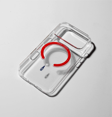 Slim Clear iPhone 17 Pro Max Case with Red MagSafe Ring - Big Ben | The Iconic Slim