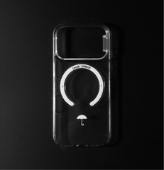 Slim Clear iPhone 17 Pro Case with White MagSafe Ring - Umbrella Icon | The Iconic Slim