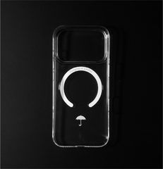 Slim Clear iPhone Air Case with White MagSafe Ring - Umbrella Icon | The Iconic Slim