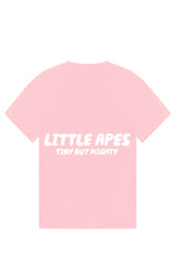 Little Apes Tiny But Mighty Tee - Light Pink