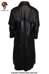 Men's Van Helsing Leather Trench Coat | Premium Cowhide | Full Length | Gothic Horror Style