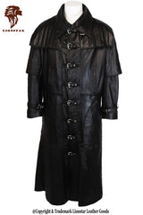 Men's Van Helsing Leather Trench Coat | Premium Cowhide | Full Length | Gothic Horror Style