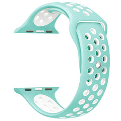 For Apple Watch Series 10 42mm / 9&8&7 41mm / SE 3&SE 2&6&SE&5&4 40mm / 3&2&1 38mm Fashionable Classical Silicone Sport Watch Band(Grey White), WA1230A, WA1230B, WA1230BG, WA1230BH, WA1230BL, WA1230BM, WA1230BR, WA1230BY, WA1230C, WA1230D, WA1230DW    ...