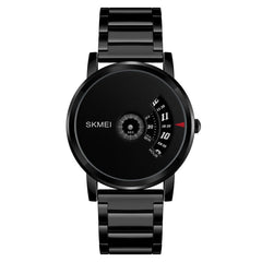 SKMEI 1260 Fashion Creative Pointer 30m Waterproof Quartz Wrist Watch with Stainless Steel Watchband