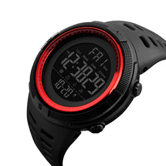 SKMEI 1251 Men Fashionable Outdoor 50m Waterproof Sports Watch Digital Watch with PU Watchband