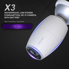 X3 1080P WiFi Smart Video IP54 Waterproof Digital Camera Door Viewer, Support TF Card & Infrared Night Vision