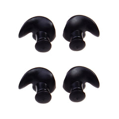 2 Pair Soft Ear Plugs Environmental Silicone Waterproof Dust-Proof Earplugs Diving Water Sports Swimming Accessories, Soft Ear Plugs(Black)