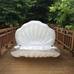 Inflatable Scallop Shaped Floating Mat Swimming Ring, Inflated Size: 170 x 130 x 100cm, Scallop