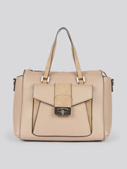 U.S. Polo Assn. Womens Romantic Double Handle Bag in Beige