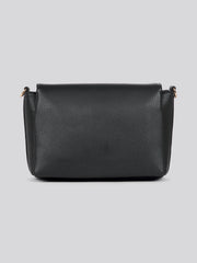 U.S. Polo Assn. Womens Stanford Flap Crossbody Bag in Black
