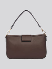 U.S. Polo Assn. Womens Stanford Baguette Bag in Dark Brown