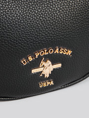 U.S. Polo Assn. Womens Stanford Small Hobo Bag in Black