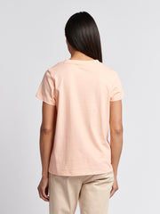 Womens V-Neck T-Shirt Peach Nectar