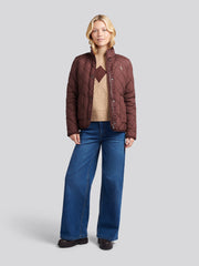 Womens Lightweight Quilted Jacket in Puce