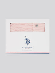 Womens Signature Cable Knit Beanie & Gloves Set in Crystal Rose