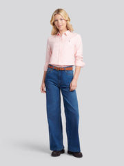 Womens Classic Fit Poplin Shirt Crystal Rose