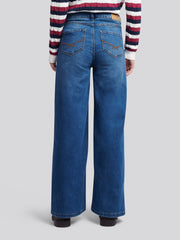Womens Wide Fit Jean Mid Wash
