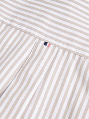 Womens Cotton Poplin Loose Fit Stripe Shirt in Atmosphere