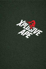 XAPE Classic Stencil Logo X Tech Tee - Forest Green