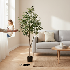 Realistic Artificial Olive Plant (120/180cm) – Lifelike Tree for Home, Office & Garden Decoration