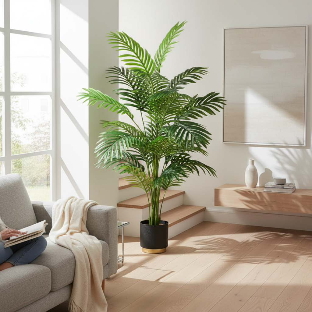 Artificial Palm Tree 90–120cm – Fake Tropical Plant for Home & Garden