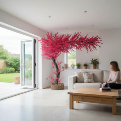 Artificial Peach, Cherry Blossom & Red Maple Trees