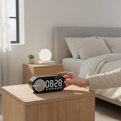XMSJ Wireless Bluetooth Speaker Alarm Clock RGB Mirror Home