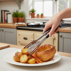 304 Stainless Steel Kitchen Tongs Rock Solid Non Slip Grip For Grill And Salad By Zapcart For Home Cooks