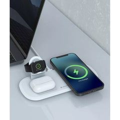 Devia 15W Triple Wireless Magnetic Charging Pad for Apple iPhone, Airpods & Watch