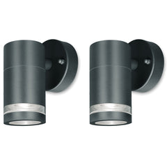 4lite Marinus GU10 Single Direction Outdoor Wall Light without PIR - Anthracite