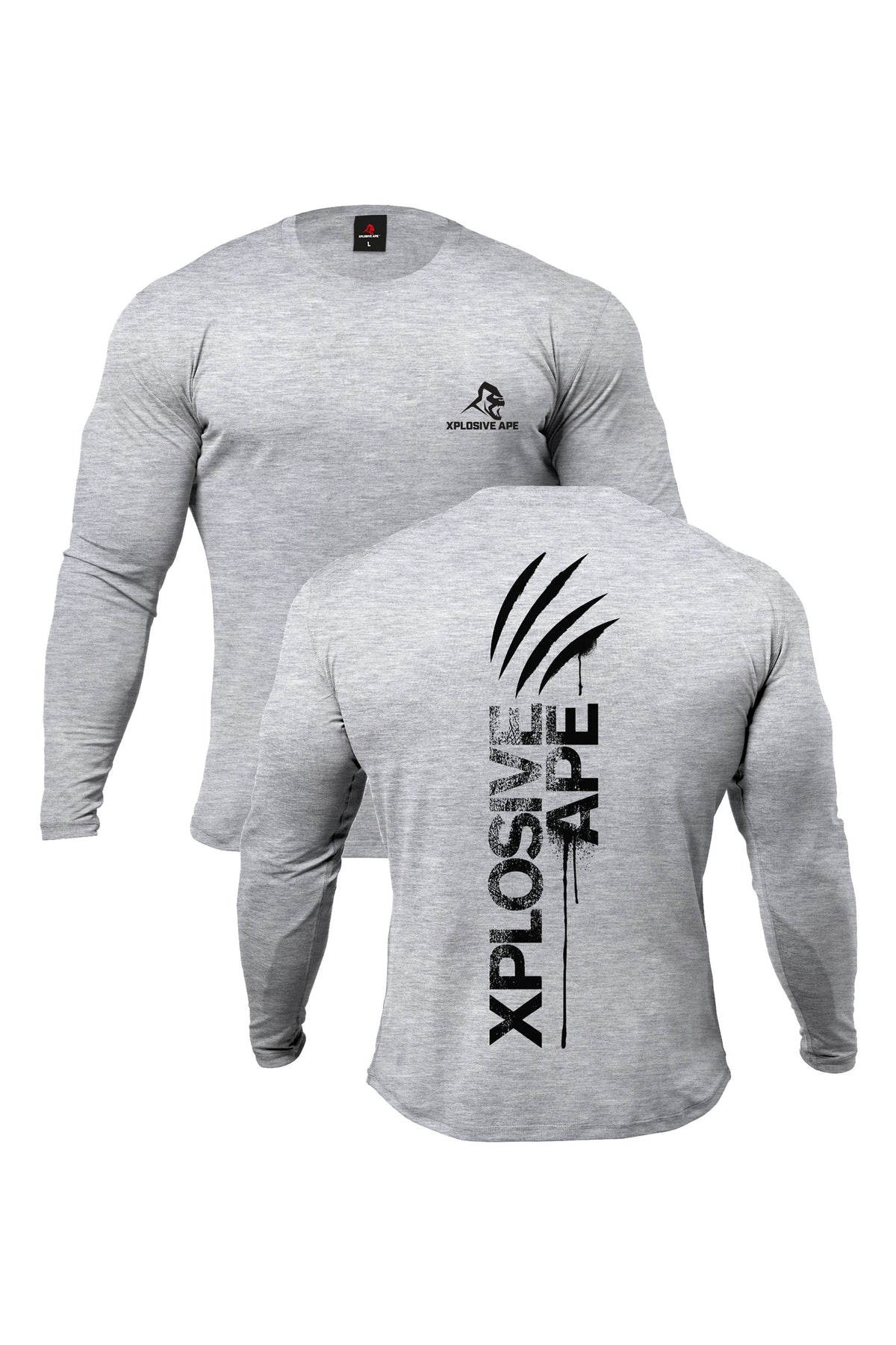 XAPE Claw Long Sleeve Tee - Sports Grey