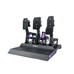 Trak Racer UK Conspit CPP-Lite 3 Pedal Set with hydraulic load cell for sim racing, including accelerator, brake, and clutch pedals.