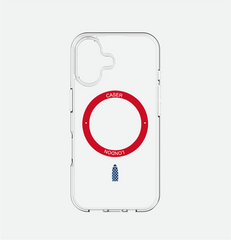 Slim Clear iPhone 16 Pro Max Case with Red MagSafe Ring - Gherkin Icon | The Iconic Case