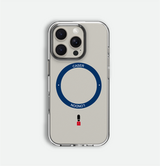 Slim Clear iPhone 16 Case with Royal Blue MagSafe Ring - King's Guard | The Iconic Case