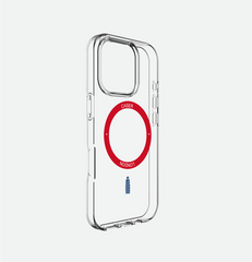 Slim Clear iPhone 16 Pro Case with Red MagSafe Ring - Gherkin Icon | The Iconic Case