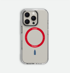 Slim Clear iPhone 16 Case with Red MagSafe Ring - Gherkin Icon | The Iconic Case