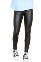 Adistore women's PU fleece-lined high-waisted wet look faux leather leggings, sleek and stylish for fashionable outfits.