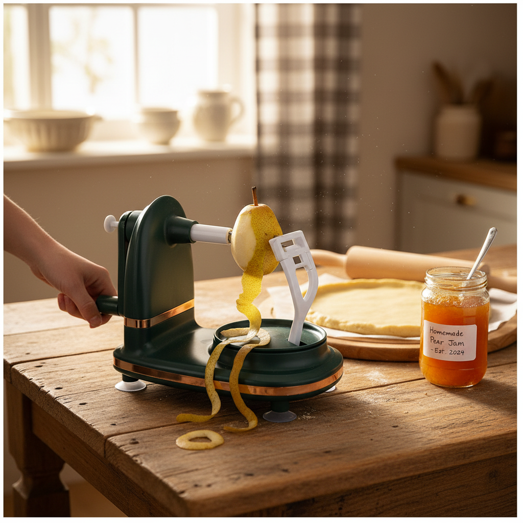 WHDPETS Hand Crank Kitchen Peeler And Fruit Slicer For Home Cooks Effortless Peeling Precise Slices Durable Tool