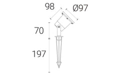 4lite GU10 Outdoor Garden Spike Light