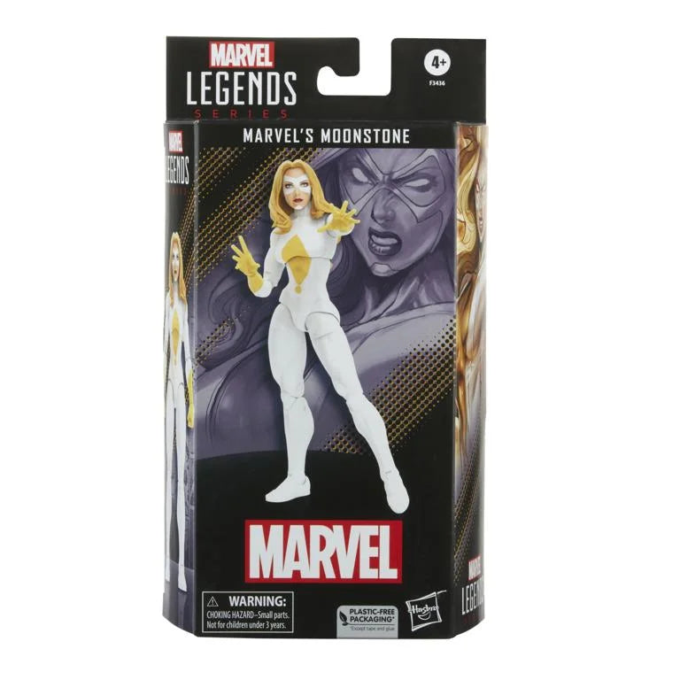 Marvel Legends Moonstone 6-inch action figure from the Comic Series, detailed figure with dynamic pose and vibrant costume.