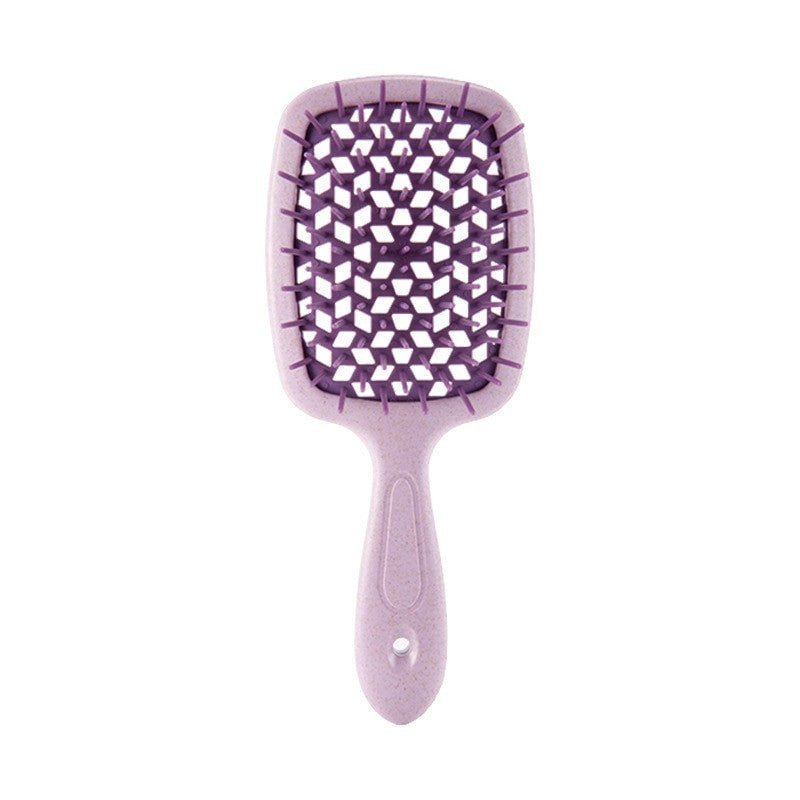 Adistore detangling hair brush with hollow design for wet and curly hair, featuring a massage comb for gentle styling.