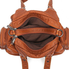 Genuine leather women's messenger bag by Adistore, designer crossbody handbag with adjustable strap and stylish leather finish.