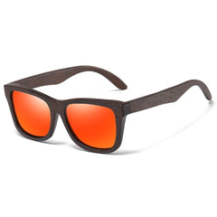 GM Handmade Bamboo Polarized Sunglasses by Adistore with natural wood shades and stylish frame, showcasing eco-friendly design.