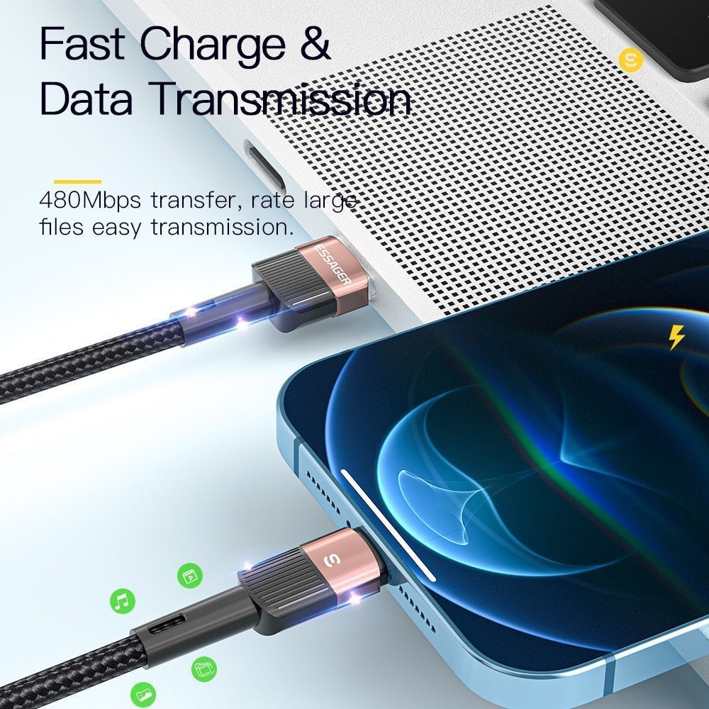 Adistore fast charging USB cable for iPhone 11, 12, 13 Pro Max, and compatible models, with a durable design and USB connector.