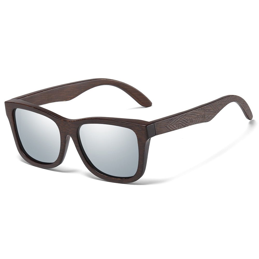 GM Handmade Bamboo Polarized Sunglasses by Adistore featuring natural wood shades and polarized lenses with a stylish frame.