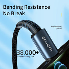 Essager Type C to C Fast Charging Cable – 100W for Phones, iPad, MacBook