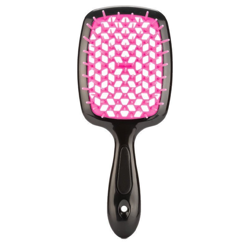 Adistore detangling hair brush for wet and curly hair with hollow comb design, gentle massage for smooth, tangle-free hair.