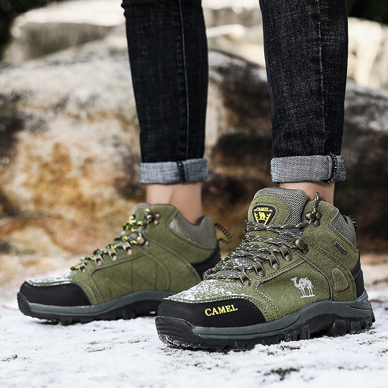 Camel men's non-slip hiking shoes by Adistore with rugged outdoor soles and durable upper for trekking and trail walking.